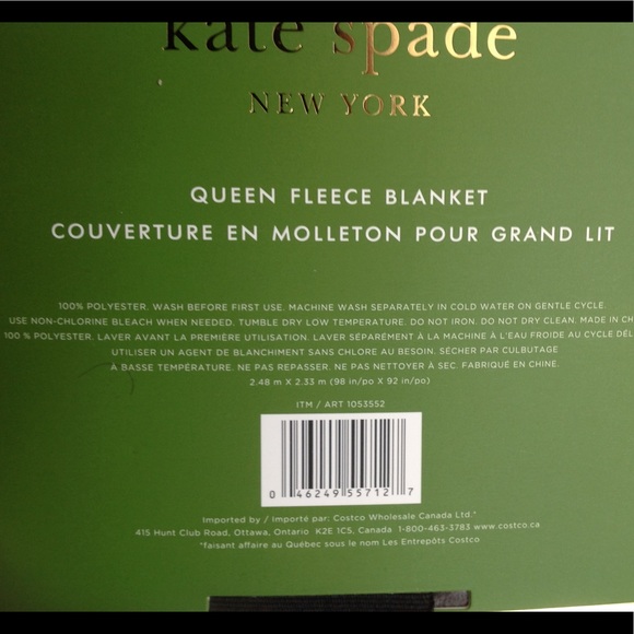 kate spade Bedding Kate Spade Queen Size Fleece Blanket Poshmark